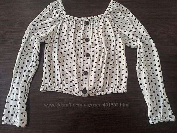 Блуза  H&М, вискоза, 9-10 лет.