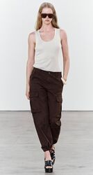 Топ-безрукавка в рубчик ZARA 