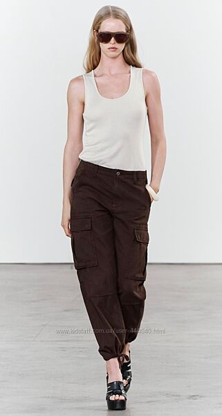 Топ-безрукавка в рубчик ZARA 