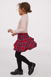 Юбка в клеточку с воланом H&M для девочки 5-6 лет, 110-116 см