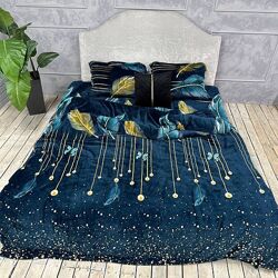 Плюшева постільна білизна велюрова з мікрофібри Cappone всі розміри