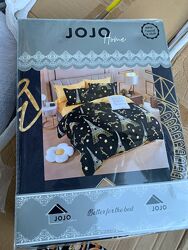 Постільна білизна Фланель Jojo євро, простинь на резинці, чотири наволочки
