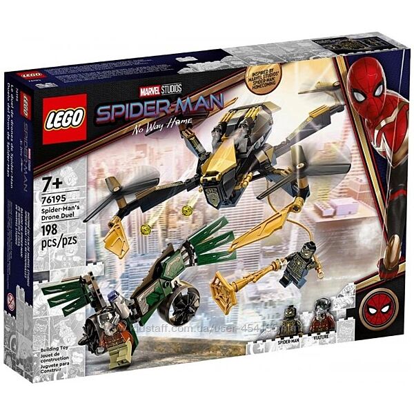 Конструктор LEGO Marvel Super Heroes 76195 Дуэль дронов Человека-паука 