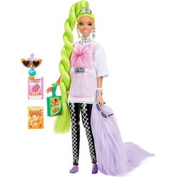 Кукла Барби Экстра с зелеными неоновыми волосами Barbie Extra HDJ44