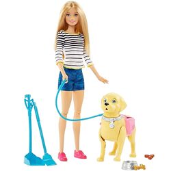 Кукла Барби Прогулка с питомцем Barbie Walk and Potty DWJ68
