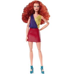 Кукла Барби Рыжая с кудрявыми волосами Barbie Signature Looks HJW80