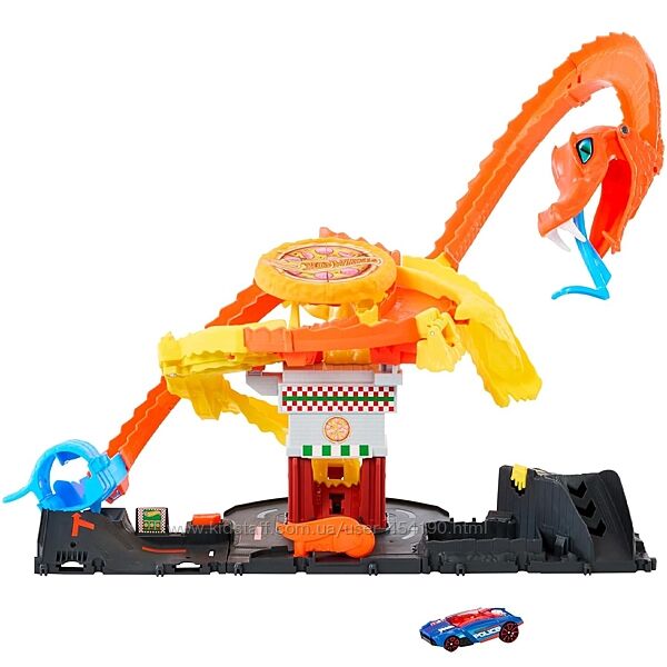 Автотрек Хот Вилс Атака кобры Hot Wheels Pizza Slam Cobra Attack HTN81