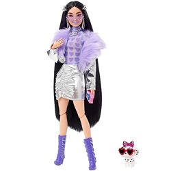 Кукла Барби Экстра брюнетка в серебристом наряде Barbie Extra HHN07