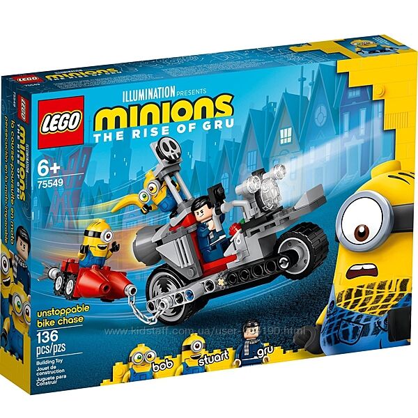 Конструктор LEGO Minions 75549 Невероятная погоня на мотоцикле