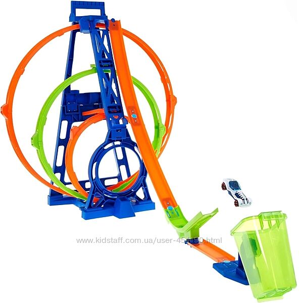 Автотрек Хот Вилс Тройная петля Hot Wheels Triple Loop Kit HMX37