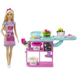 Кукла Барби флорист и Цветочный магазин Barbie Florist GTN58