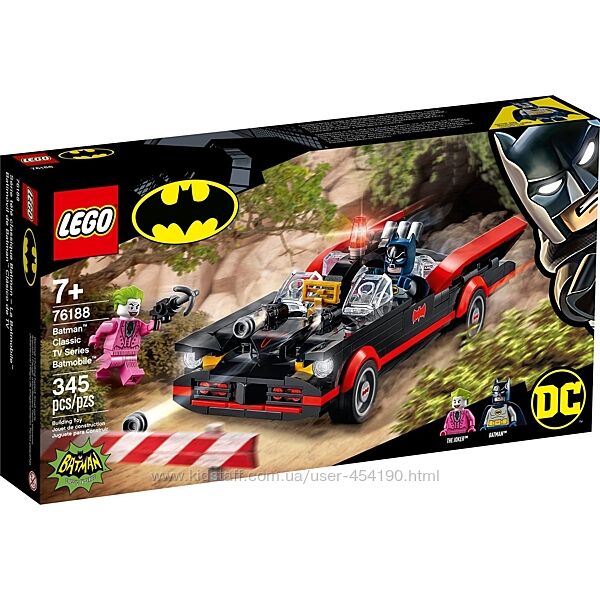 Конструктор LEGO DC Batman 76188 Бэтмобиль из классического сериала Бэтмен