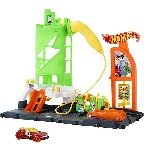 Автотрек Хот Вилс Заправочная станция для суперзарядки Hot Wheels HTN79
