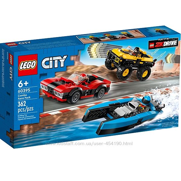 Конструктор LEGO City 60395 Комбинированный гоночный набор