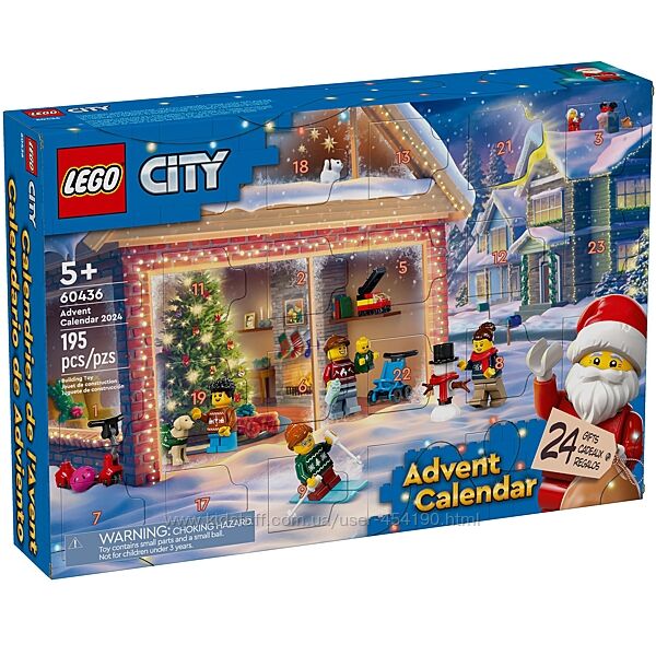 Конструктор LEGO City 60436 Новогодний Advent календарь
