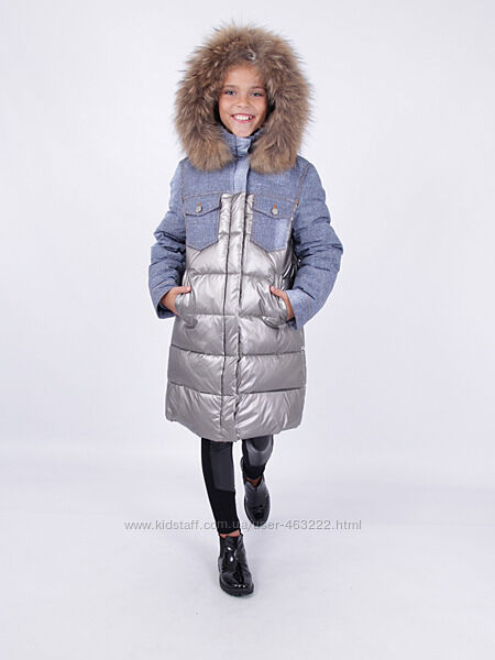 Anernuo 19195  зимнее куртка пальто для девочки бронза
