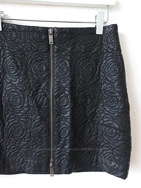 Zara мини юбка еко кожа XS размер 