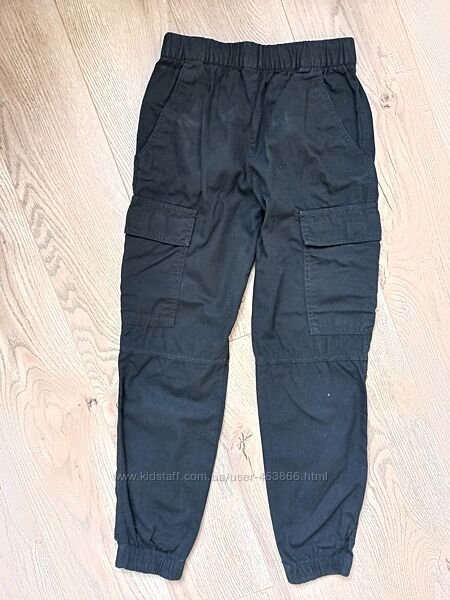 H&M штани з накладними карманами 100 бавовна 9-10 років 140 ріст  