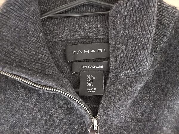 Tahari 100 cashmere кашеміровий чоловічий светр кофта під горло L розмір. 