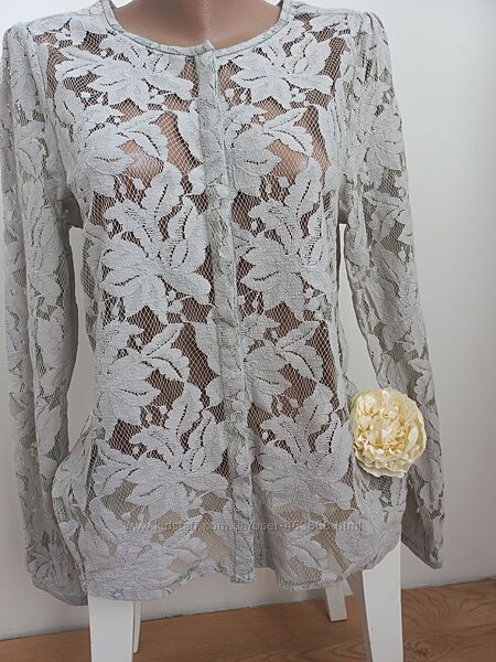 Rosemunde мереживна блуза бавовна-віскоза 44 розмір   