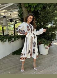 Сукня вишиванка довга купити плаття максі нова М