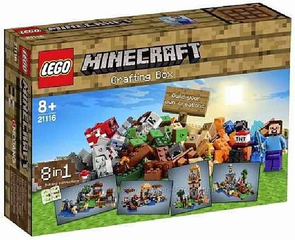 Лего Майнкрафт  LEGO Minecraft 21116 Crafting Box