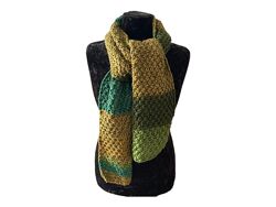 Довгий вязаний шарф