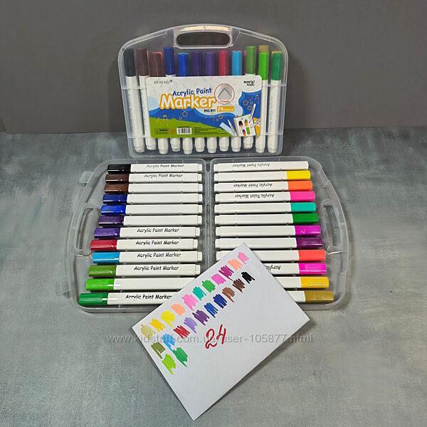 Набори для творчості. Акрилові маркери для малювання на тканині, чашках, ва