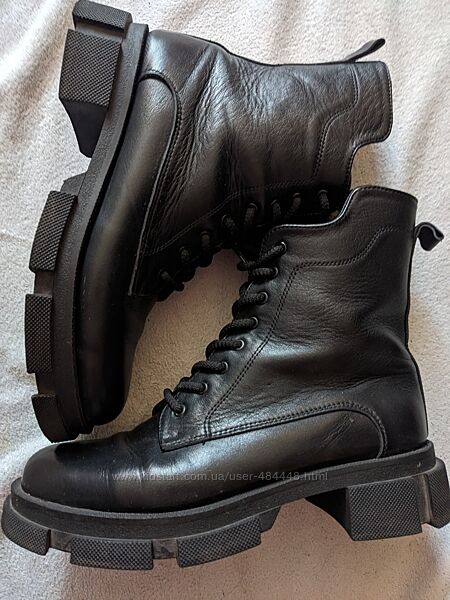 Кожаные берцы, р.41, стелька 27 см