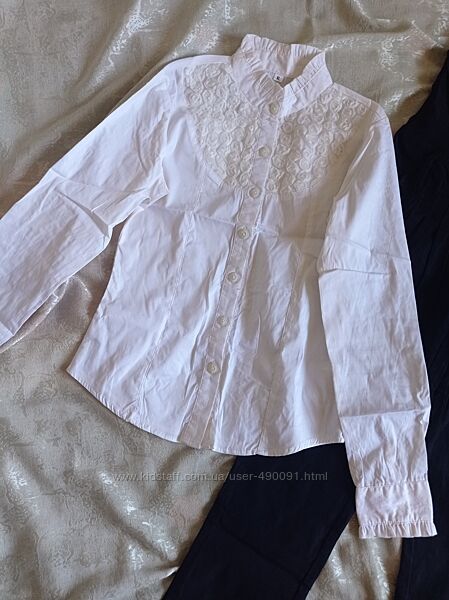 Блузка сорочка білого кольору розмір 140-152