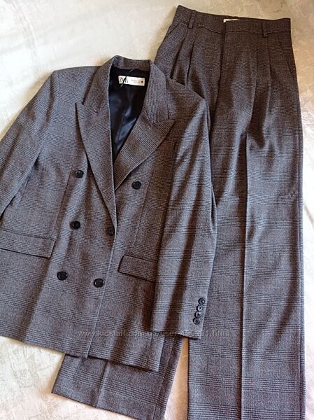 костюм Zara розмір XS S піджак блейзер брюки штани палаццо 