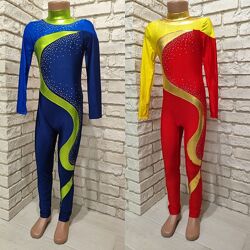 Комбінезон гімнастичний зі стразами. Комбинезон трико гимнастический