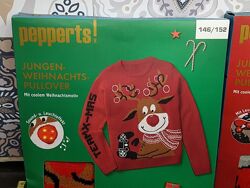 Кофта, светр новорічний, різдвяний принт, новий Pepperts р-р 146-152, 10-12