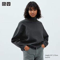 Футболка світшот з довгими рукавами водолазка з джерсі Uniqlo