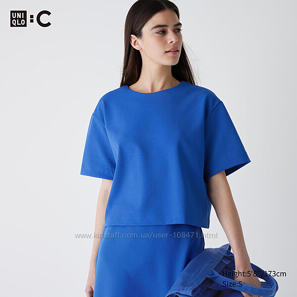 Футболка з креп-джерсі з короткими рукавами Uniqlo