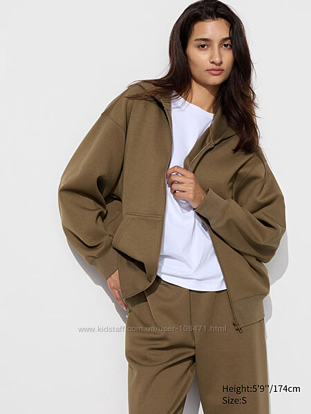 Світшот з капюшоном dry оверсайз uniqlo худі толстовка