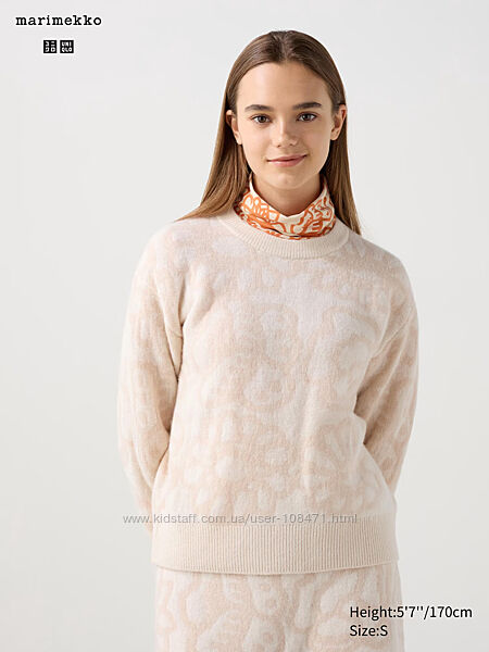 Джемпер з овечої вовни marimekko uniqlo