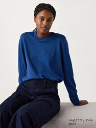 Джемпер светр з круглим вирізом меринос Uniqlo