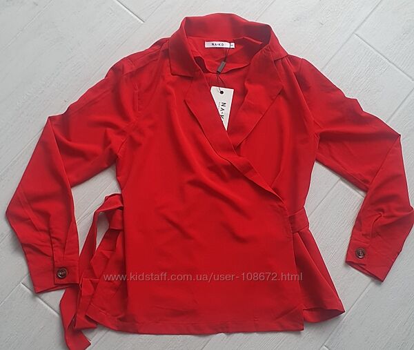 Нова червона блуза на запах, 46 розмір NA-KD 