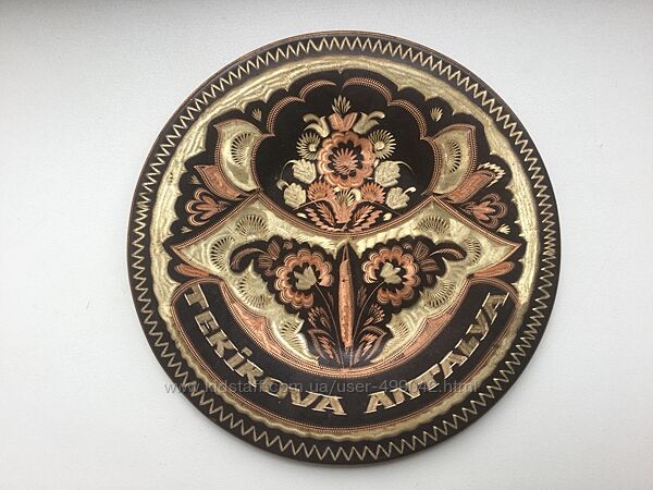 Изящная тарелка ручной работы Анталия, магниты, монеты