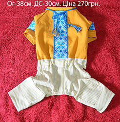 Костюм Вишиванка для собаки.