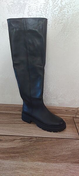 Жіночі шкіряні ботфорти, 38р.