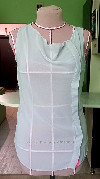 Шифоновая блузка- майка, 44 размер