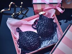 Базовий бра, гладкий леопардовий бюстгальтер з пуш-ап Victorias Secret