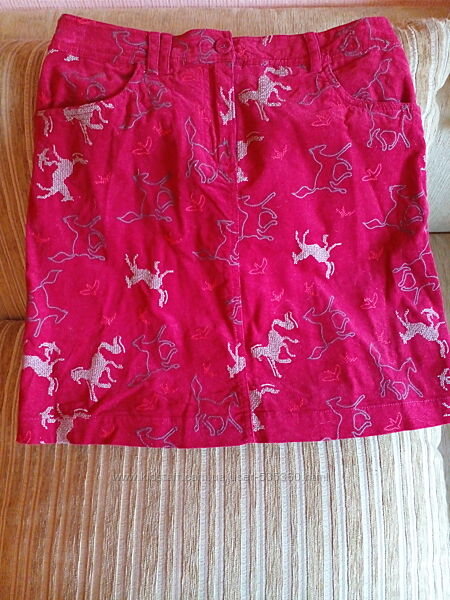 Вельветовая юбка с вышивкой  мягкая приятная теплая размер 42/44украинский