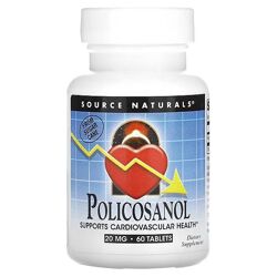 Source Naturals поликосанол. 20 мг, 60 таблеток