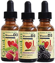 ChildLife витамин D3 для детей со вкусом натуральных ягод. 500 МЕ, 30 мл.