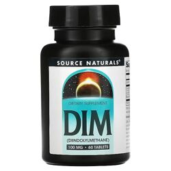 Source Naturals DIM дииндолинметан.  100 мг, 60 таблеток, 200 мг, 60 т.