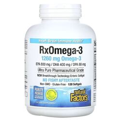 Natural Factors Rx Omega-3 омега-3. 1260 мг, 120 капсул