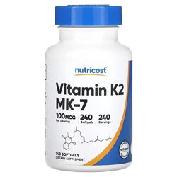 Nutricost витамин K2 MK-7. 100 мкг, 240 капсул